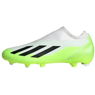 Adidas X CRAZYFAST.3 LL FG Fußballschuhe, Cloud White/Core Black/Lucid Lemon, 47 1/3