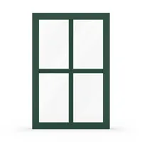 Sprossenfenster in Grün, PVC-Alu, aluplast IDEAL TwinSet 4000, RAL 6005 Moosgrün, Helima-Sprossen, 800 x 1200 mm