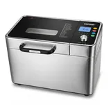 Unold Brotbackautomat BackProfi 68476 | bis 1000 g mit Nussspender, 18 Programme Touchscreen, & Drehknopf, Keramikbeschichtung, Timer - Silber