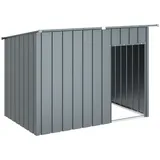 vidaXL Hundehütte mit Dach 153 x 91 x 110 cm Stahl Anthrazit