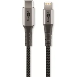 goobay USB-C auf Lightning 2 m Grau