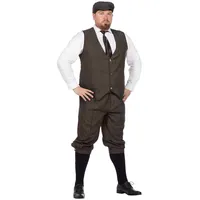 WILBERS & WILBERS 330377 - Roaring 20s Kostüm Herren, 3-teiliges Set mit Weste, Hose, Mütze, 20er Jahre Outfit für Karneval