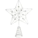 COM-FOUR Deko Stern 27 cm Silber