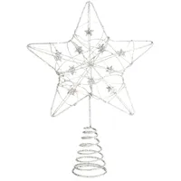 COM-FOUR Deko Stern 27 cm Silber
