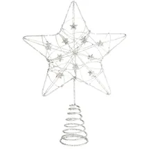 COM-FOUR Deko Stern 27 cm Silber