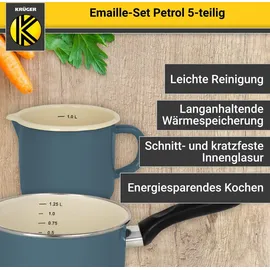 Krüger Karl Krüger Topf-Set 5-tlg. Kochtopf + Kochtopf + Kochtopf + Kochtopf + Kochtopf