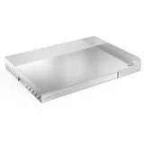 DOBADN Universal BBQ Edelstahl Plancha Grillplatte Griddle für Gas- und Holzkohlegrill,58.3 * 40.5 * 7 CM