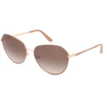 GUESS GU00148 Unisex-Sonnenbrille Vollrand Rund Metall-Gestell, gelb