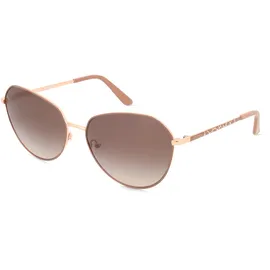 GUESS GU00148 Unisex-Sonnenbrille Vollrand Rund Metall-Gestell, gelb