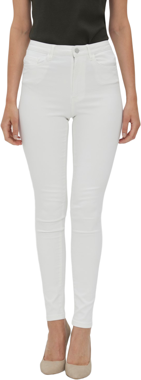 Vero Moda Damen Jeans VMSOPHIA VI403- Skinny Fit Skinny Fit Weiß 10262685 Hoher Bund Reißverschluss M - 34