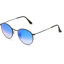 Ray-Ban Round Flash RB3447 black / blue gradient flash