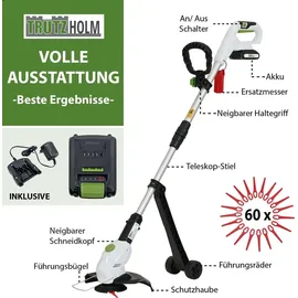 Trutzholm Akku Rasentrimmer 20 V inkl. 2 x 2,0 Ah und Ladegerät