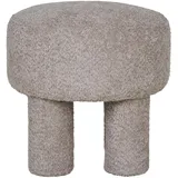 VCM Pouf Perth Polyester 43 x 43 cm Hellgrau