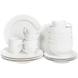 Beliani Cowslip Tafelservice 16-tlg. weiß