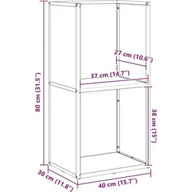 vidaXL Kaminholzregal Kaltgewalzter Stahl 40 x 30 x 80 cm Olivgrün