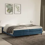 vidaXL Boxspringbett Dunkelblau 200x200 cm Samt - Blau