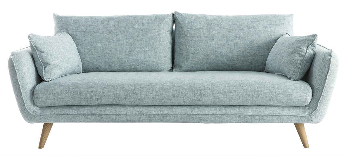 Sofa skandinavisch 3 Plätze eisblau CREEP