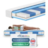 AM Qualitätsmatratzen Taschenfederkernmatratze 160 x 200 cm H5