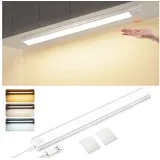 ZMH LED Unterbauleuchte mit Bewegungsmelder Aufladbar Schranklicht USB 1500mAh Flur Cabinet, Augenschutz, Einfache Installtion, LED fest integriert, 3000-6500K, 40CM Dimmbar 3 Farbtemperatur Schrankleuchte Schlafzimmer rosa 40 cm