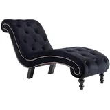 vidaXL Chaiselongue Relaxliege Liegestuhl Relaxsessel Loungesessel Sesselliege Liegesessel Komfortliege Recamiere Lounge Schwarz Wildleder-Optik