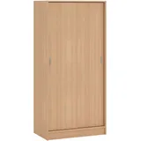 Oggi Fusio Schlafzimmerschrank 2 Türen 169x80cm in Buche, Laminierte Platte, Matt, 16mm, Modern, Stabil, Geräumig, Aufbewahrung