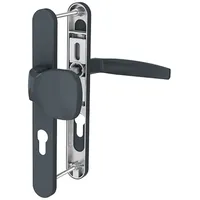 MS Beschläge Türdrücker Schmalrahmengarnitur Anthrazit Knopf/Drücker Türstärke 87-102mm)