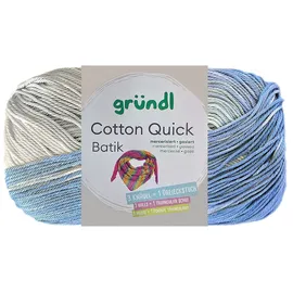 Gründl Häkelwolle Cotton Quick Batik Blau 100 g