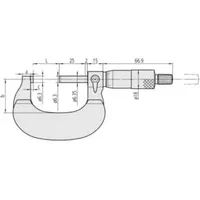 Mitutoyo Bügelmessschraube mit therm. Isolierung 50-75mm