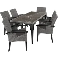 Tectake Foggia Set 7-tlg. Grau