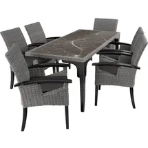 Tectake Foggia Set 7-tlg. Grau