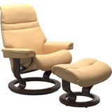 Stressless Relaxsessel STRESSLESS "Sunrise" Sessel Gr. Material Bezug, Ausführung / Funktion, Maße B/H/T, gelb (yellow) Lesesessel und Relaxsessel mit Classic Base, Größe L, Gestell Wenge