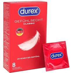 DUREX Gefühlsecht 8 hauchzarte Kondome für intensives Empfinden