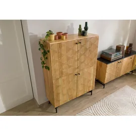 MASSIVMOEBEL24.DE Highboard 110 x 150 x 40 cm Beige