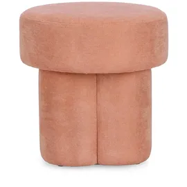 BIZZOTTO Hocker Glenda aus Stoff 42 x 43 x 42 cm Pfirsich/Rot