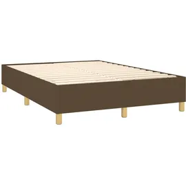 vidaXL Boxspringbett mit Matratze Dunkelbraun 140x200 cm Stoff1378208