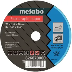 Metabo 5 Flexiarapid Super 76x1,0x10,0 mm InoxTF 41