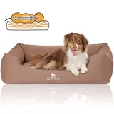 Knuffelwuff Tierbett Hundebett Leano, Orthopädisch braun 105 cm x 155 cm