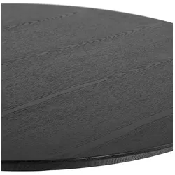 Kadima Design Esstisch, Ø 60 cm, Holz & Metall, Rund, Bodenschutz. Schwarz