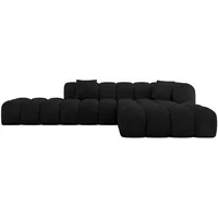 altdecor Ecksofa Ottomane Rechts OLEA-L2 - 289x176x71 cm Schwarz