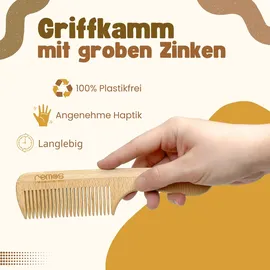 ‎remos Remos Holzkamm mit Griff aus heimischem Buchenholz 22 cm grober Zahnung 1 St