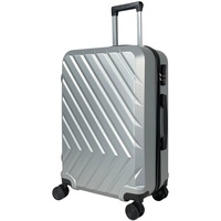 MTB Koffer Hartschalenkoffer ABS Reisekoffer (Handgepäck-Mittel-Groß-Set) silberfarben
