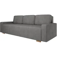 Panda Möbel Schlafsofa, Grau, Holz, 225x80x94 cm, Wohnzimmer, Sofas & Couches, Schlafsofas