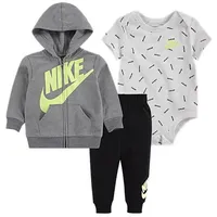Nike JDI TOSS 3 Stück FZ PANT SET, grau, NEW BORN