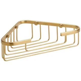 Brillantbad BABLO Eckseifenkorb Messing Gold matt 155x250x60 mm für Bad & WC >> zum Bohren
