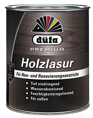 DÜFA PREMIUM HOLZLASUR | Wetterschutz-Lasur | Holzschutz-Lasur | Absolute Premium-Qualität | 2,5 Liter KIEFER