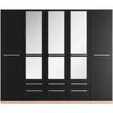 Priess Wäscheschrank Barcelona 230 x 193 x 54 cm Braun/Schwarz