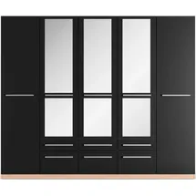 Priess Wäscheschrank Barcelona 230 x 193 x 54 cm Braun/Schwarz