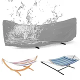 Hängematte Abdeckung Wasserdicht,Hängematte mit Gestell Abdeckung,Abdeckung für Hängematte mit Gestell,Hängematte Outdoor Abdeckung,Schutzhülle für Hängematten(Size:210D-446x140x97cm,Color:Gray)