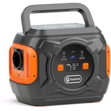 Tragbare Powerstation 292WH, FF FLASHFISH Solar Generator mit 320W(600W Spitzenleistung) Reine Sinuswelle AC 230V/DC 12V/USB-A 18W/TYP-C 100W/LED-Licht, Akku für Camping, Unterwegs,Stromausfälle