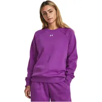 Under Armour Damen UA Rival Fleece Crew Sweatshirt cassis/white L